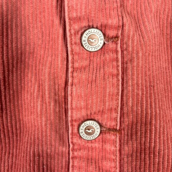 Hollister Corduroy Skirt Sz 7 Mauve Mini Button Academia Preppy Twee School Girl - Picture 5 of 13
